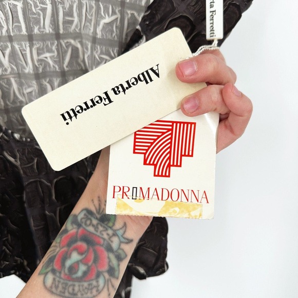 Vintage Alberta Ferretti Womens Swimwear Bodysuit Size 42/ US 6 80's Sexy Beach - Picture 9 of 9